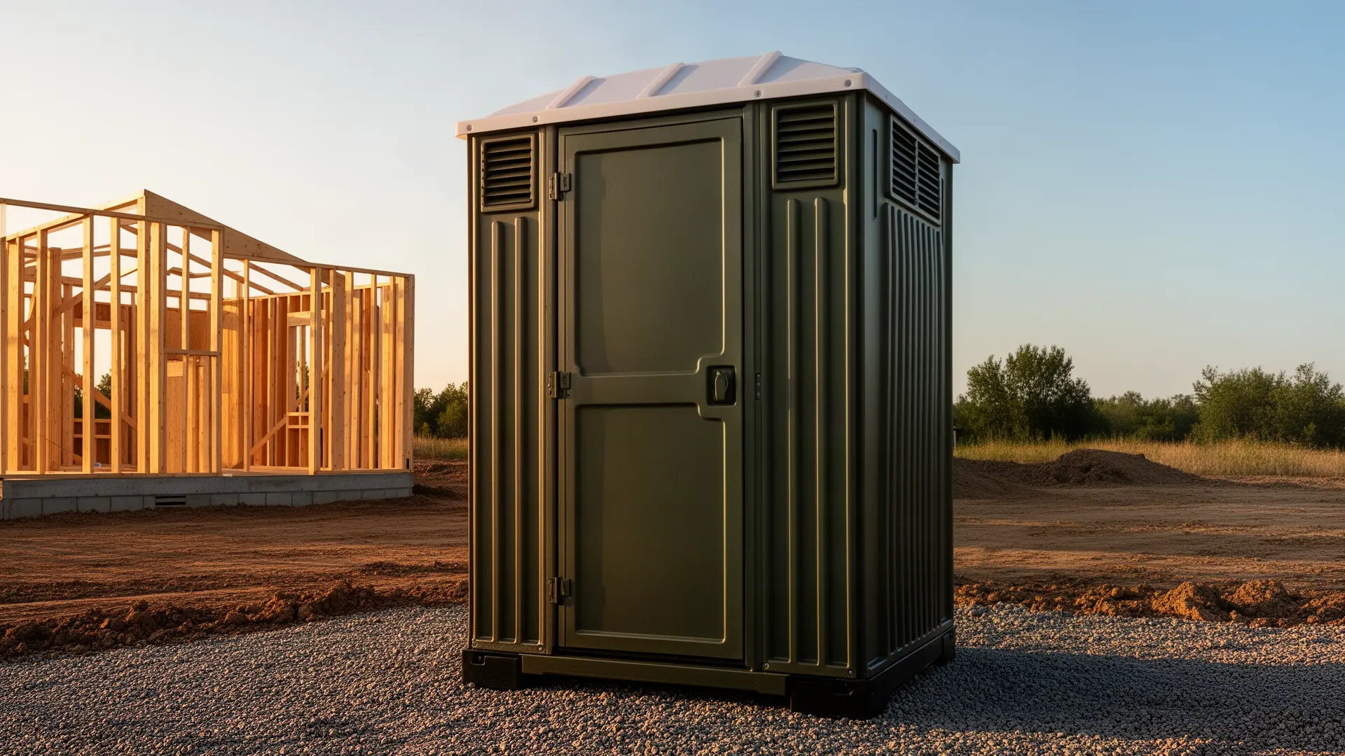 Clean porta potty unit from Russ Brothers Porta Potties in St. Petersburg, FL